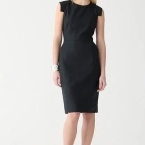 J. Crew Classic Black Midi Dress